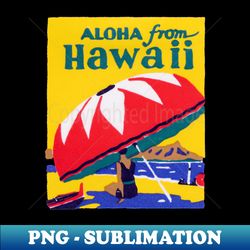 1930 Hawaiian Beach - Professional Sublimation Digital Download - Stunning Sublimation Graphics