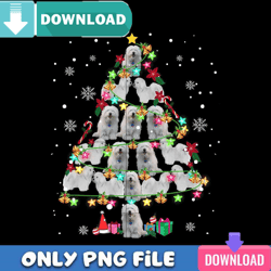 Coton De Tulear Christmas Tree PNG Perfect Sublimation Design Download