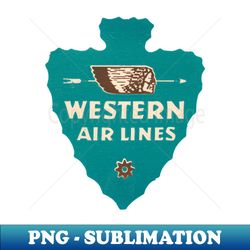 1955 Western Airlines - Unique Sublimation PNG Download - Enhance Your Apparel with Stunning Detail