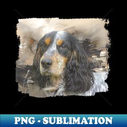 Tricolor English Cocker Spaniel 01 - Vintage Sublimation PNG Download - Create with Confidence