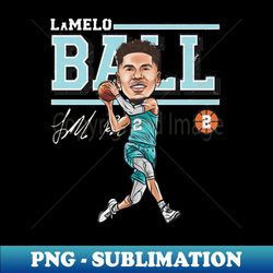 lamelo ball charlotte cartoon - elegant sublimation png download - perfect for personalization