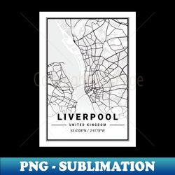 Liverpool Light City Map - Sublimation-Ready PNG File - Vibrant and Eye-Catching Typography