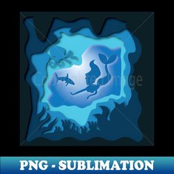 Underwater Mermaid - Artistic Sublimation Digital File - Stunning Sublimation Graphics