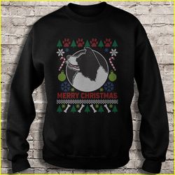 Border Collie dog breed ugly Christmas sweater Shirt