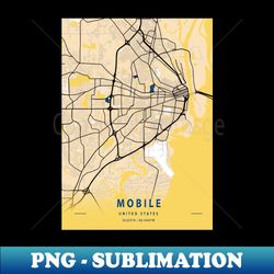 Mobile - United States Yellow City Map - PNG Transparent Digital Download File for Sublimation - Revolutionize Your Designs