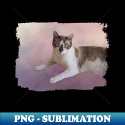 Dreamy Snowshoe Cat 02 - PNG Sublimation Digital Download - Unleash Your Creativity