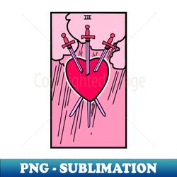 Three of Swords - Sublimation-Ready PNG File - Bring Your Designs to Life