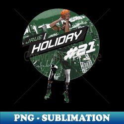 Jrue Holiday Milwaukee City Emblem - Retro PNG Sublimation Digital Download - Spice Up Your Sublimation Projects
