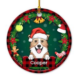 Merry Christmas With The Dog Personalized Ornament