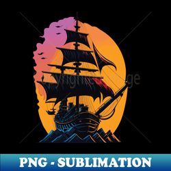 Pirate ship the Black Pearl - Professional Sublimation Digital Download - Bring Your Designs to Life