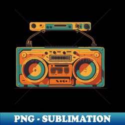 retro boombox - modern sublimation png file - unleash your creativity