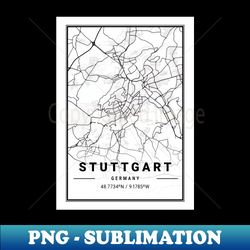 Stuttgart Light City Map - Artistic Sublimation Digital File - Instantly Transform Your Sublimation Projects
