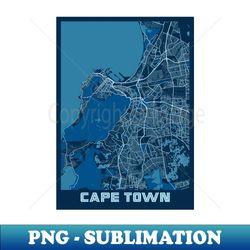 Cape Town - South Africa Peace City Map - Premium Sublimation Digital Download - Bold & Eye-catching