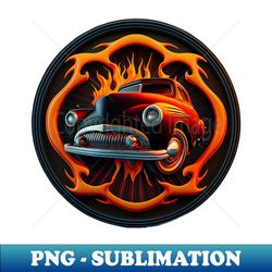 50s Hot Rod Flames I - PNG Transparent Sublimation File - Bring Your Designs to Life