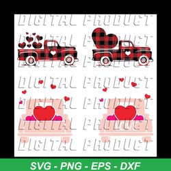 Valentine Truck Svg Bundle, Valentine Svg, Valentine Truck Svg, Truck Heart Svg, Truck Svg, Valentine Delivery, Plaid Tr