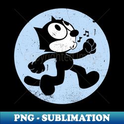 Felix The Cat Walking Whistle - Retro PNG Sublimation Digital Download - Vibrant and Eye-Catching Typography