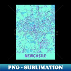 Newcastle - United Kingdom Galaxy City Map - Special Edition Sublimation PNG File - Fashionable and Fearless