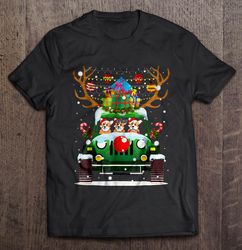 Corgi Driving Reindeer Jeep Christmas Sweater Tee T-Shirt