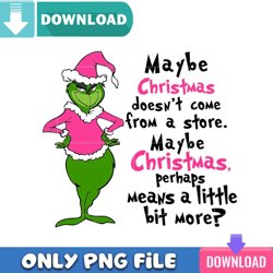 Maybe Christmas Doesnt Come Grinch Png Best Files Design