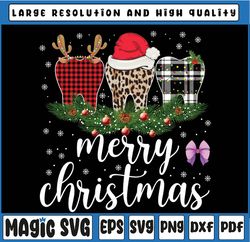 Dentist Christmas Funny Leopard Plaid Tooths Dental Png, Christmas Teeth Dentist Png,Leopard Christmas Png,Instant Downl