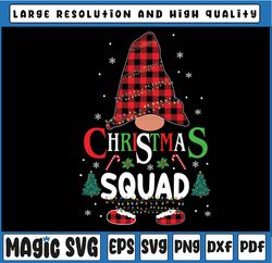 Funny Christmas crew Xmas Squad Gnome Family Pajamas 2022 Png, Christmas Squad png, Matching Christmas With Buffalo Plai