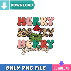 Leopard Merry Grinchmas PNG Perfect Sublimation Design Download
