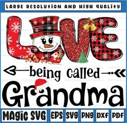 Love Being A Grandma Snowman Christmas 2022 PNG, Snowman Christmas Png, Christmas Grandma Png, Christmas Grandma Buffalo