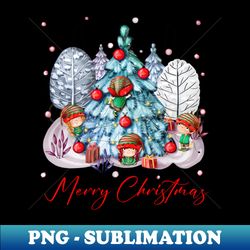 Christmas Elves Gathering - Marry Christmas - PNG Transparent Digital Download File for Sublimation - Perfect for Sublimation Mastery