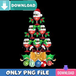 Christmas Tree Wine Glasses PNG Perfect Sublimation Design Download