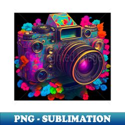 Retro Photo Camera - High-Quality PNG Sublimation Download - Perfect for Creative Projects