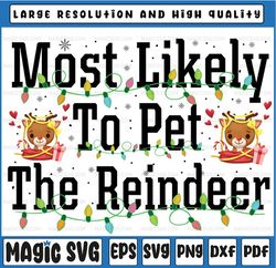 Most Likely To Family Christmas Png, Funny Christmas png, Most Likely To Pet the Rainder Png, Family Christmas Png, Digi