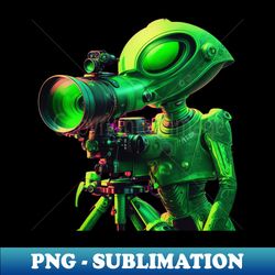 alien with photo camera - professional sublimation digital download - capture imagination with every detail