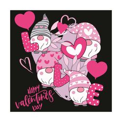 Happy Valentines Day Svg, Valentine Svg, Gnomes Svg, Gnomes Valentine Svg, Heart Svg, Gnomes Hold Hearts Svg, Gnomes Lov