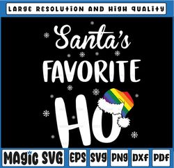 Santas Favorite Ho Gay Christmas Rainbow Lesbian Funny Svg, Santa Naughty Christmas Svg, Funny Santa Christmas, Instant