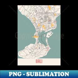 Bali - Indonesia Chalk City Map - High-Quality PNG Sublimation Download - Unleash Your Inner Rebellion
