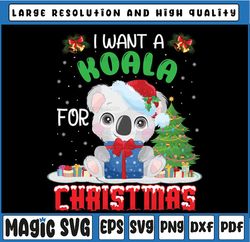 Merry Koala Christmas Ugly Santa Hat Light  Png, , Funny for Christmas Png, Digital Download Png