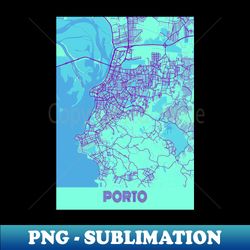 Porto - Portugal Galaxy City Map - PNG Transparent Sublimation File - Spice Up Your Sublimation Projects
