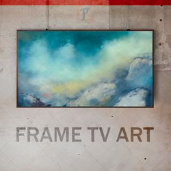 Samsung Frame TV Art Digital Download, Frame TV Art Abstraction, Frame TV art modern, Green underwater world, Expressive