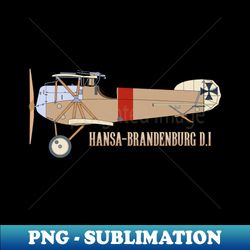 Hansa-Brandenburg DI German Biplane Color Diagram - PNG Sublimation Digital Download - Instantly Transform Your Sublimation Projects