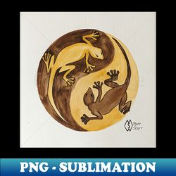 Lizard Wizard Yin Yang - Sublimation-Ready PNG File - Create with Confidence