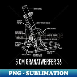 5 cm Granatwerfer 36 German WW2 50mm Mortar Blueprint Diagram Gift - Aesthetic Sublimation Digital File - Capture Imagination with Every Detail