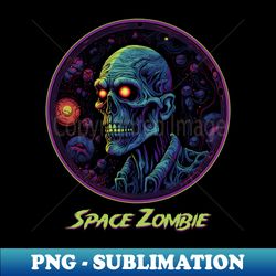 Space Zombie - Retro PNG Sublimation Digital Download - Fashionable and Fearless