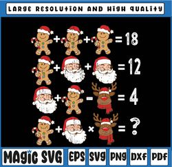 Christmas Order of Operations Math christmas Teacher Santa Svg, Math Christmas Tree Retro Svg, Sublimation download