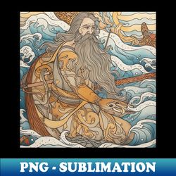Aegir Norse mythology - PNG Transparent Sublimation Design - Transform Your Sublimation Creations