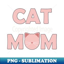 cat mom baby pink - decorative sublimation png file - capture imagination with every detail