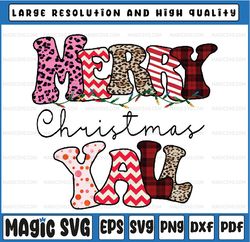 Merry Christmas Y'all Leopard Buffalo Plaid Png, Christmas Sublimation, Sublimation Design, Current Mood Png,