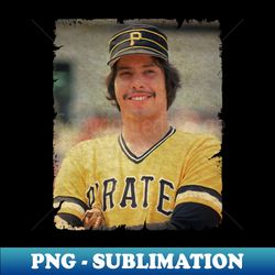 John Candelaria in Pittsburgh Pirates 1977 - PNG Transparent Digital Download File for Sublimation - Perfect for Sublimation Art