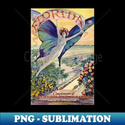 1920s Florida - PNG Transparent Digital Download File for Sublimation - Add a Festive Touch to Every Day