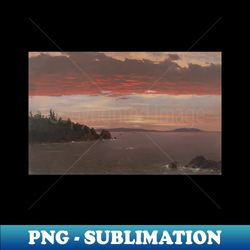 Schoodic Peninsula from Mount Desert at Sunrise by Frederic Edwin Church - Exclusive PNG Sublimation Download - Spice Up Your Sublimation Projects