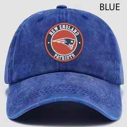 NFL New England Patriots Embroidered Distressed Hat, NFL Patriots Logo Embroidered Hat, NFLFootball Team Vintage Hat